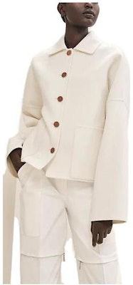 (Women) HERMES White Solid Color Single-Breasted Jacket H3H0102DAA334 Order (Women) HERMES White Solid Color Single-Breasted Jacket H3H0102DAA334