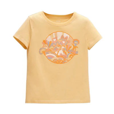(Women) HERMES Yellow Plant Print Crewneck T-Shirt SS22 Collection. H2E4613DUB9