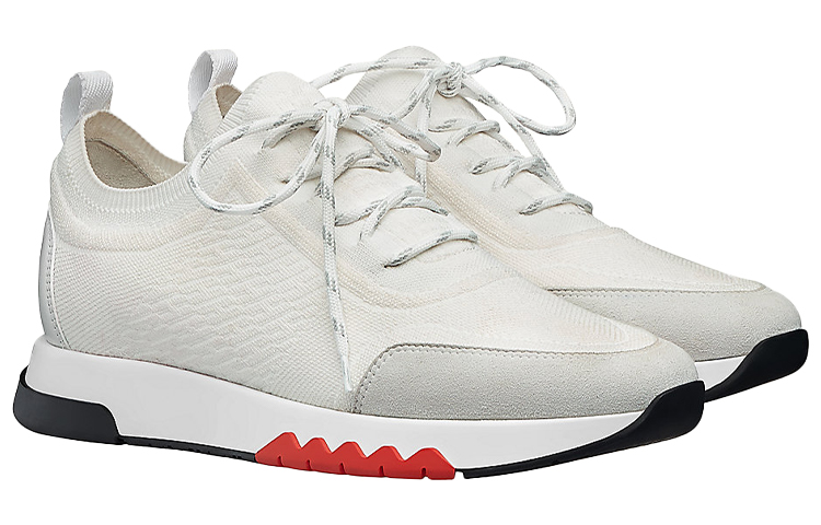 (W) HERMES Addict Knit 'White Grey' 圖 3