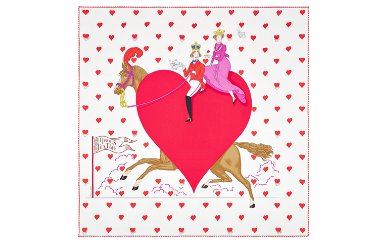 (Women) HERMES Afternoon Tea 70cm Silk Scarf Women’s White H983782S-05 圖 2