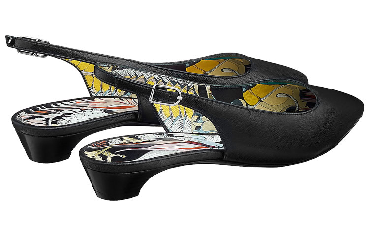 Shop (W) HERMES Albane ''Fantaisie Botanique Zwart'' H201022Z-02