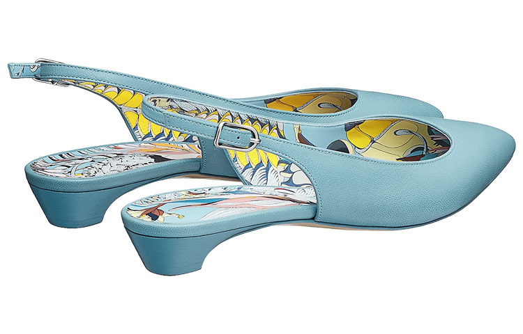 Shop (W) HERMES Albane ''Fantaisie Botanique Dorset Blauw'' H201022Z-3K
