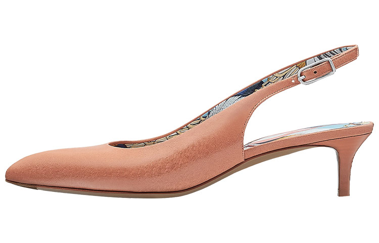 (W) HERMES Alix 40 High Heels 'Brown Pink'