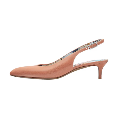 (W) HERMES Alix 40 High Heels 'Brown Pink'