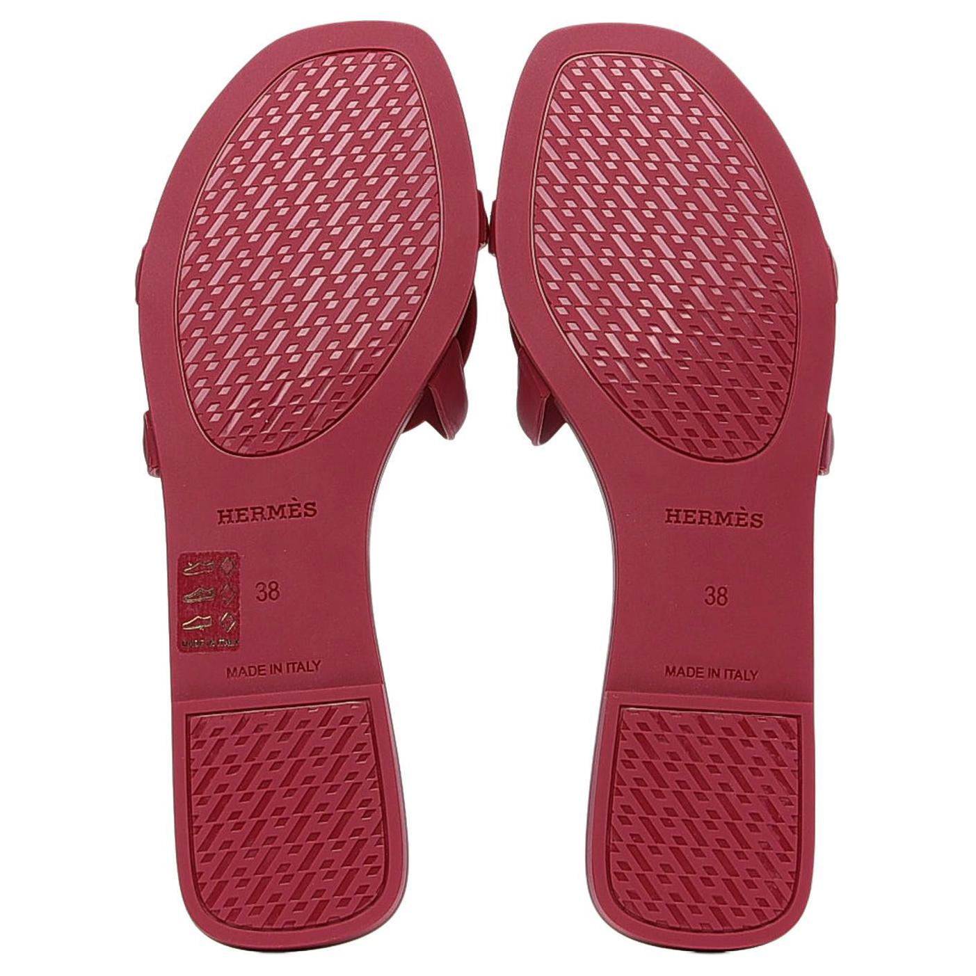 Purchase (W) エルメス アロハ ラバースライド (バーガンディ) H201157Z-9U