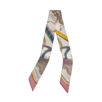(Women) HERMES Alphabet Print Silk Scarf for Women - Multicolor 108412055