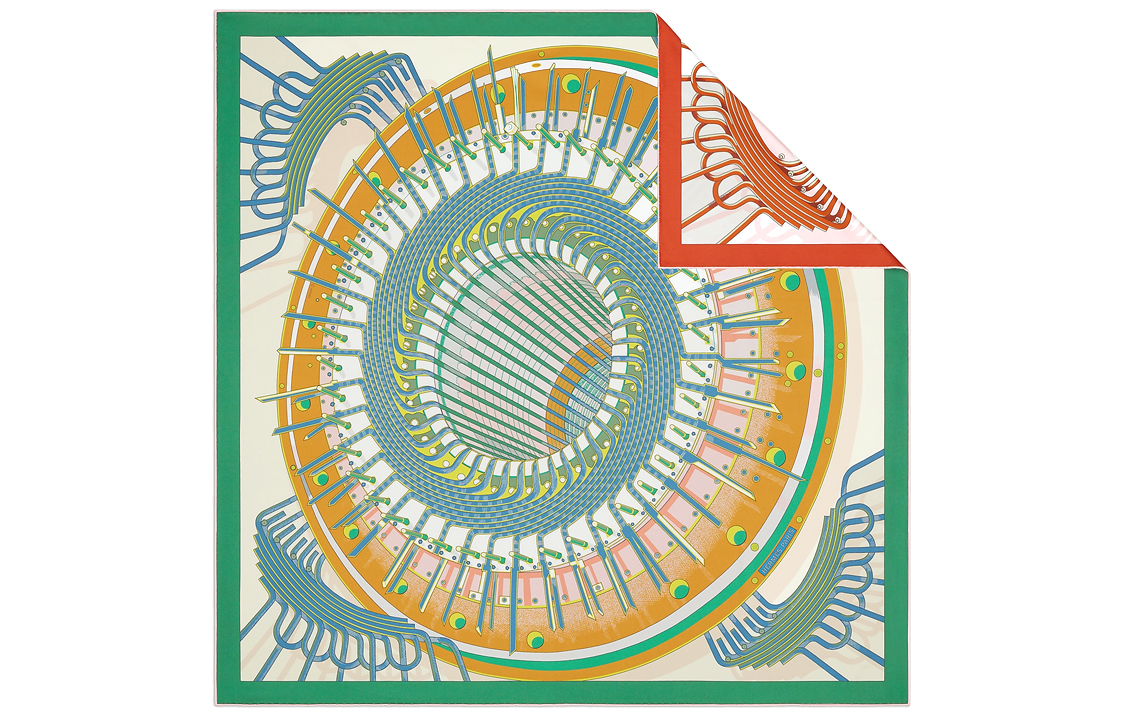 (Women) HERMES Alternateur Reversible Print Silk Scarf for Women - Multicolor H901544S 17 圖 2