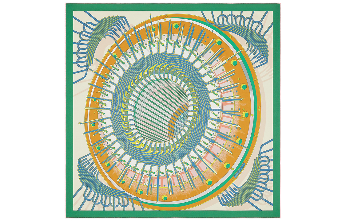 (Women) HERMES Alternateur Reversible Print Silk Scarf for Women - Multicolor H901544S 17 圖 3