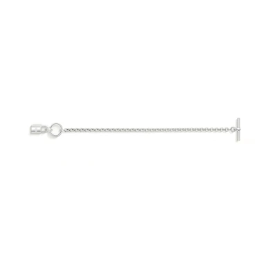 (Women) HERMES Amulettes Cadenas Chain Lock 925 Silver Bracelet for Women. H121427B-00SH