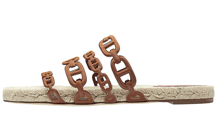 (Women) HERMES Ancone Sandals 'Gold Brown' H201147Z-A3