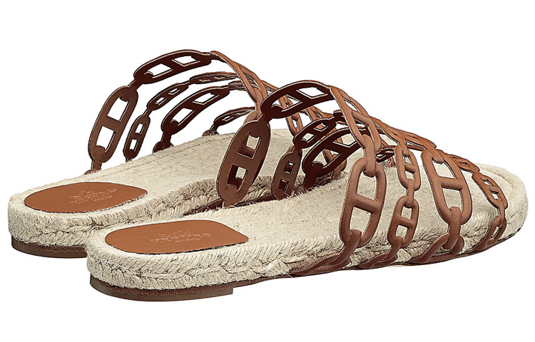 Shop (W) Sandal HERMES Ancone 'Emas Coklat' H201147Z-A3