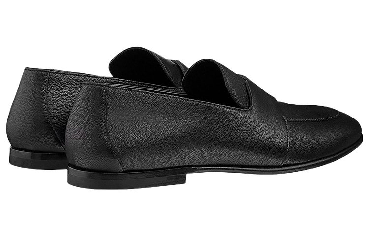 Shop (W) HERMES Ancora Mocasín 'Cuero de Cabra Negro' H211154Z-02