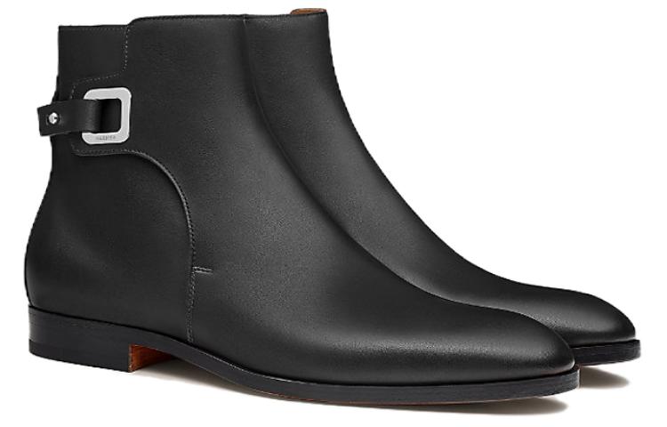 Order HERMÈS 愛馬仕 時尚皮革及踝靴 女款 黑色