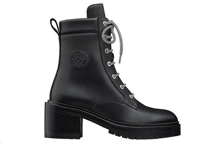 Order 愛馬仕 時尚經典牛皮及踝靴 女款 黑色