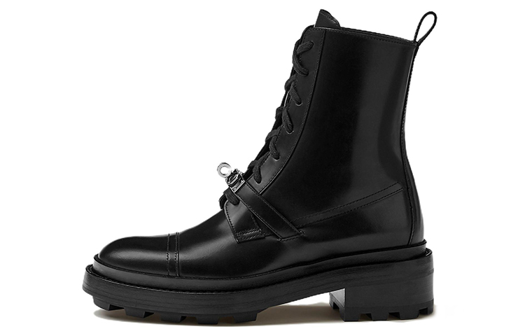 (Women) HERMES Ankle Boot 'Glossy Black Calfskin' H222070Z-02