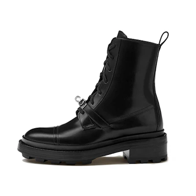 (W) HERMES Ankle Boot 'Glossy Black Calfskin'