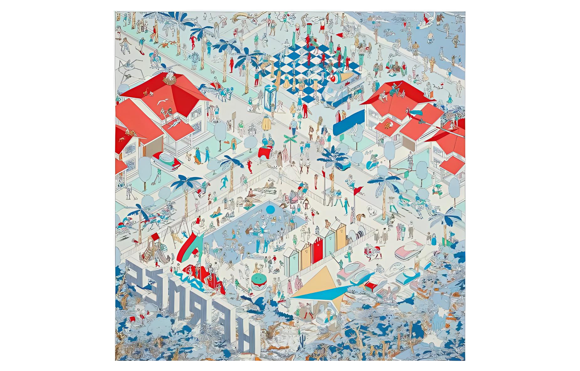 (Women) HERMES Argent Bleu Grenadine Pattern Silk Scarf for Women - Blue. H003751S06