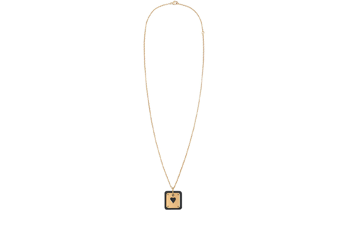 (Women) HERMES As de Coeur Gold-Plated Calfskin Pendant Necklace for Women. H081865CC89 圖 3