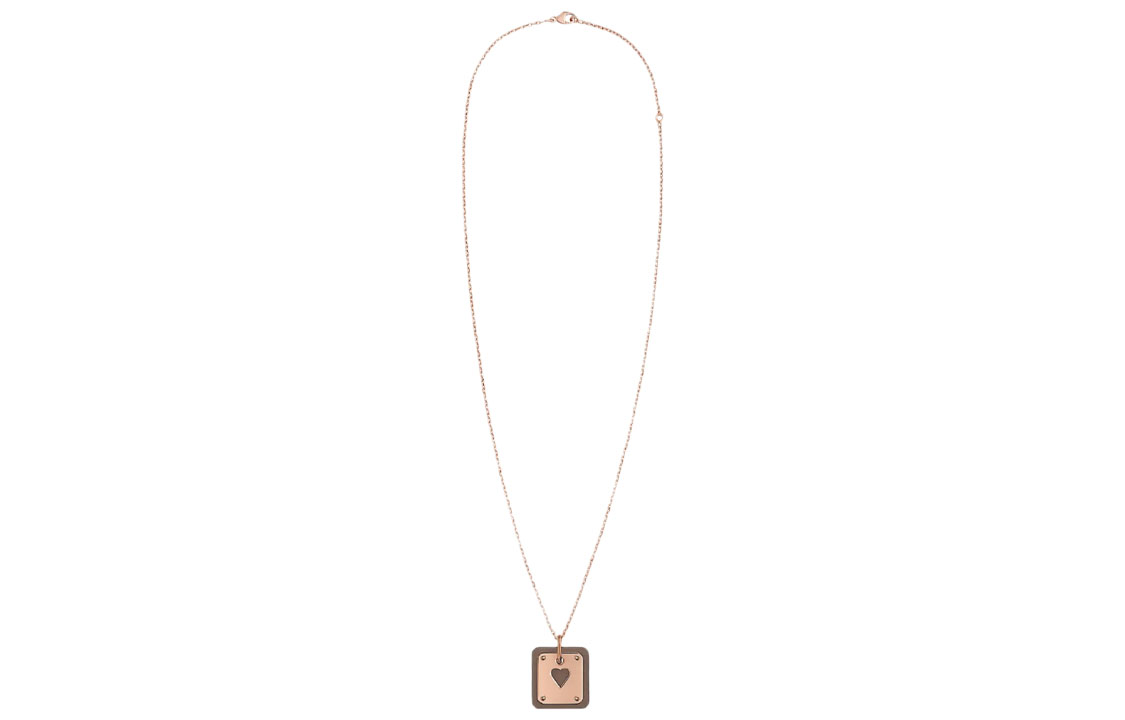 (Women) HERMES As de Coeur Heart Pendant Calfskin Leather Necklace for Women. H081865CD18 圖 3