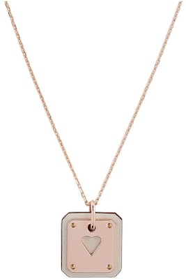 (Women) HERMES As de Coeur Rose Gold Small Metal Necklace Women Cream White H081865CD12 Buy (Women) HERMES As de Coeur Rose Gold Small Metal Necklace Women Cream White H081865CD12