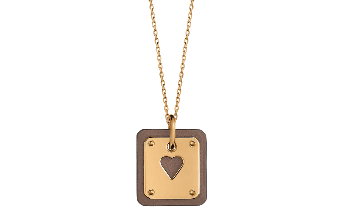 (Women) HERMES As de Coeur Small Calfskin Necklace for Women. H081865CC18