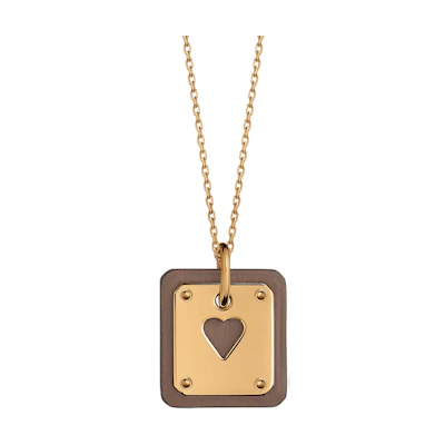 (Women) HERMES As de Coeur Small Calfskin Necklace for Women. H081865CC18