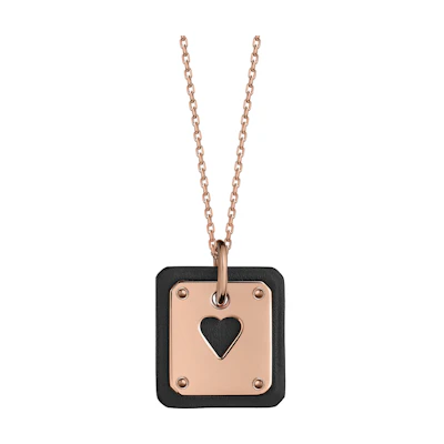 (Women) HERMES As de Coeur Small Calfskin Pendant Necklace for Women. H081865CD89