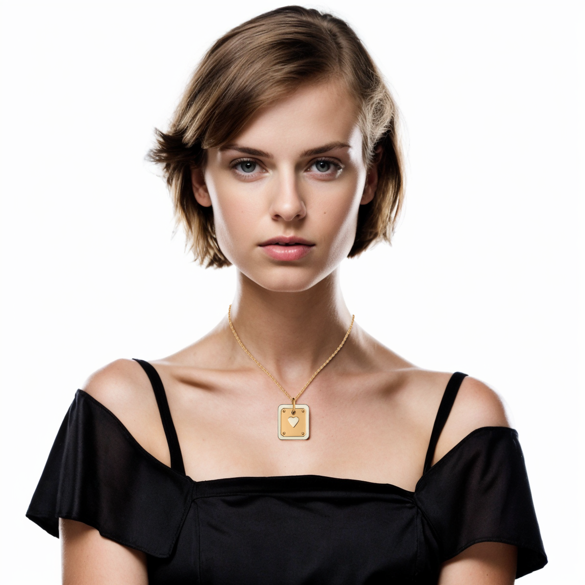 (Women) HERMES As de Coeur White Gold Calfskin Necklace for Women H081865CCI2 圖 4