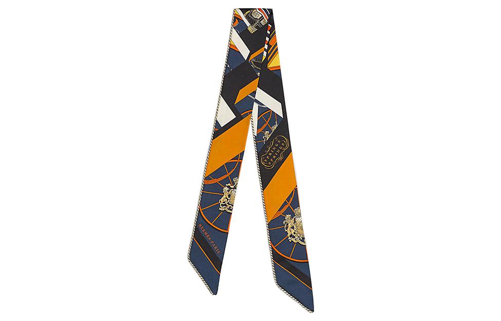 (Women) HERMES Baguette Twilly 'Spring Leap' Silk Scarf with Unique Rolled Edge Design. H853932S-22 圖 2