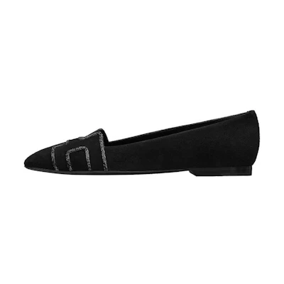 (W) HERMES Ballet Flat 'Black Swan'