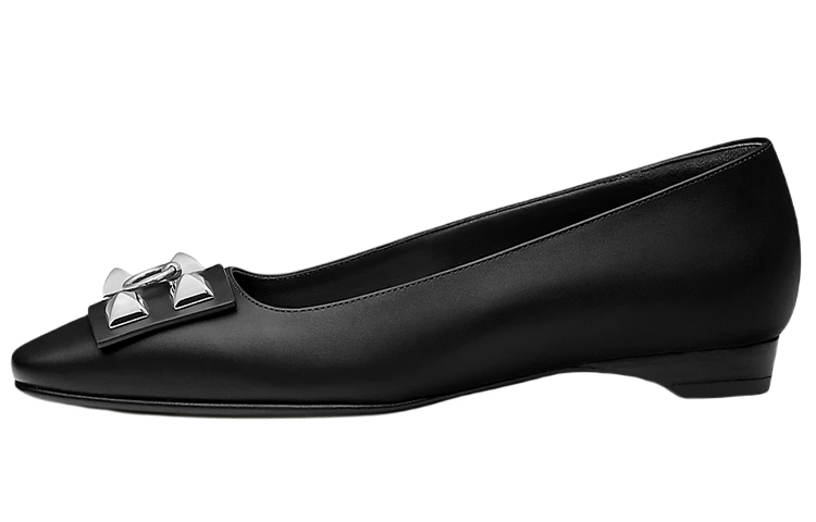 (Women) HERMES Ballet Flats 'Black Calfskin' H212025Z-02