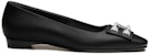 (W) Kasut Ballet HERMES 'Kulit Lembu Hitam' H212025Z-02