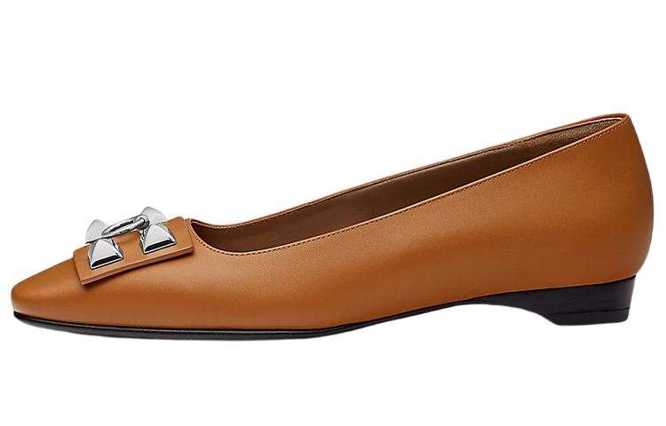 (Women) HERMES Ballet Flats 'Brown Calfskin' H212025Z-B8