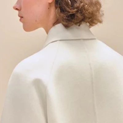 (Women) Hermes Beige Long Sleeve Casual Jacket with Solid Color Lapel Design H4E0102DAA3 Purchase (Women) Hermes Beige Long Sleeve Casual Jacket with Solid Color Lapel Design H4E0102DAA3