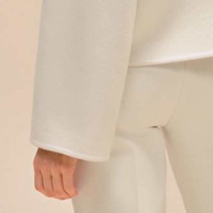 Details for (Women) Hermes Beige Long Sleeve Casual Jacket with Solid Color Lapel Design H4E0102DAA3