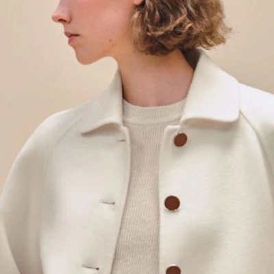 (Women) Hermes Beige Long Sleeve Casual Jacket with Solid Color Lapel Design H4E0102DAA3 Sizing (Women) Hermes Beige Long Sleeve Casual Jacket with Solid Color Lapel Design H4E0102DAA3