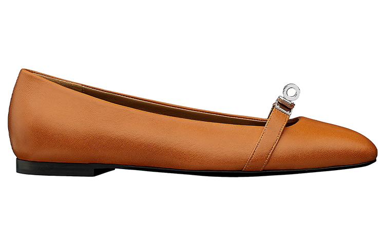 (W) HERMES Bilbao 'Hazel Brown Ballet Flat' 圖 2