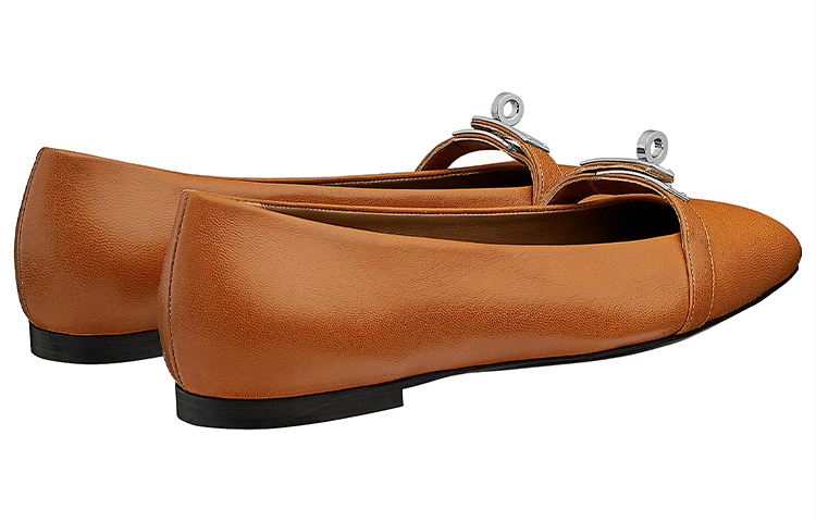 (W) HERMES Bilbao 'Hazel Brown Ballet Flat' 圖 4