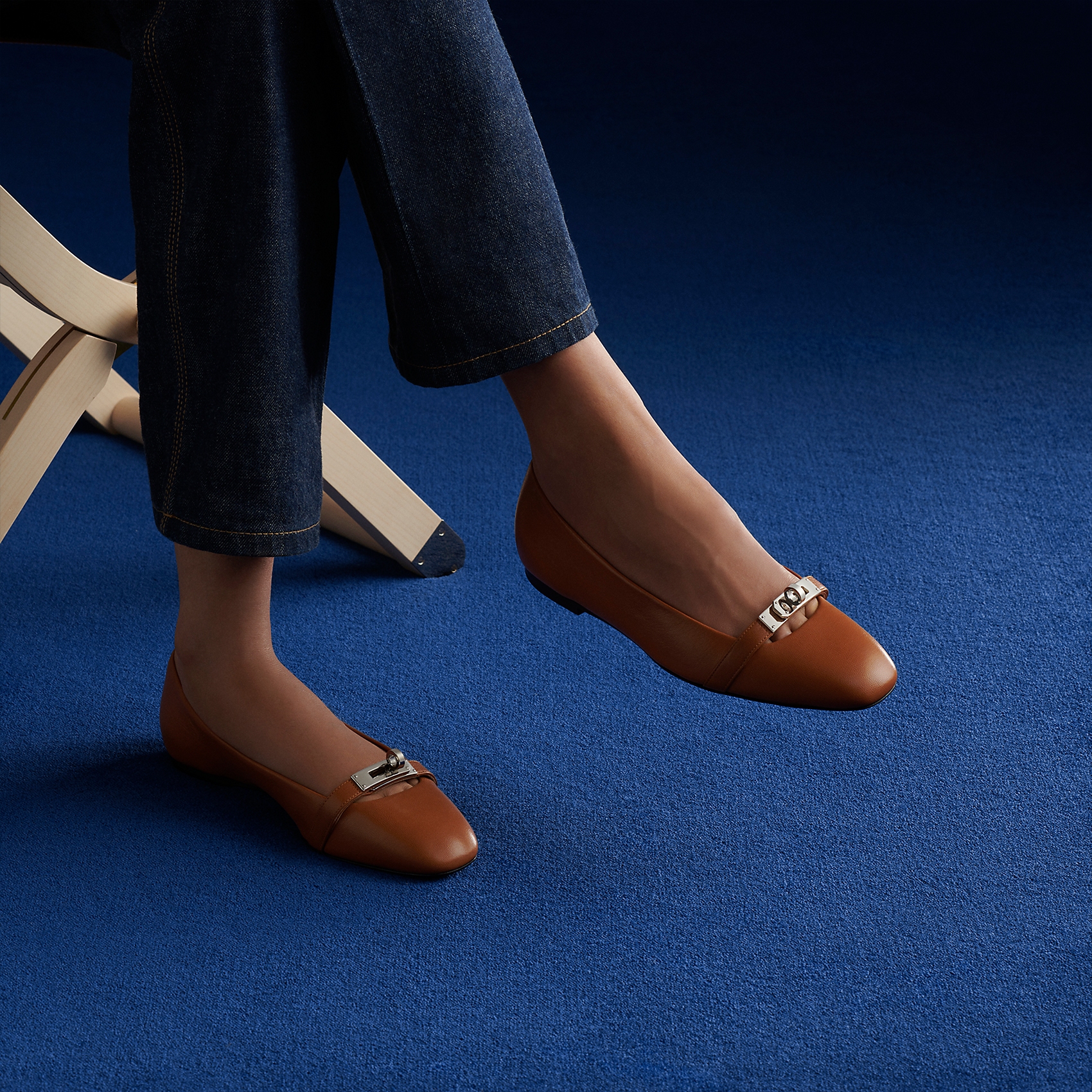 (W) HERMES Bilbao 'Hazel Brown Ballet Flat' 圖 5