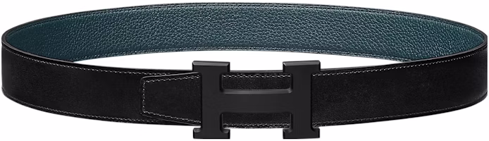 (Women) HERMES Black Buckle Togo Leather Reversible Belt for Women - Black 32cm Wide H080029CY89-H073967CAAD105 (Women) HERMES Black Buckle Togo Leather Reversible Belt for Women - Black 32cm Wide H080029CY89-H073967CAAD105