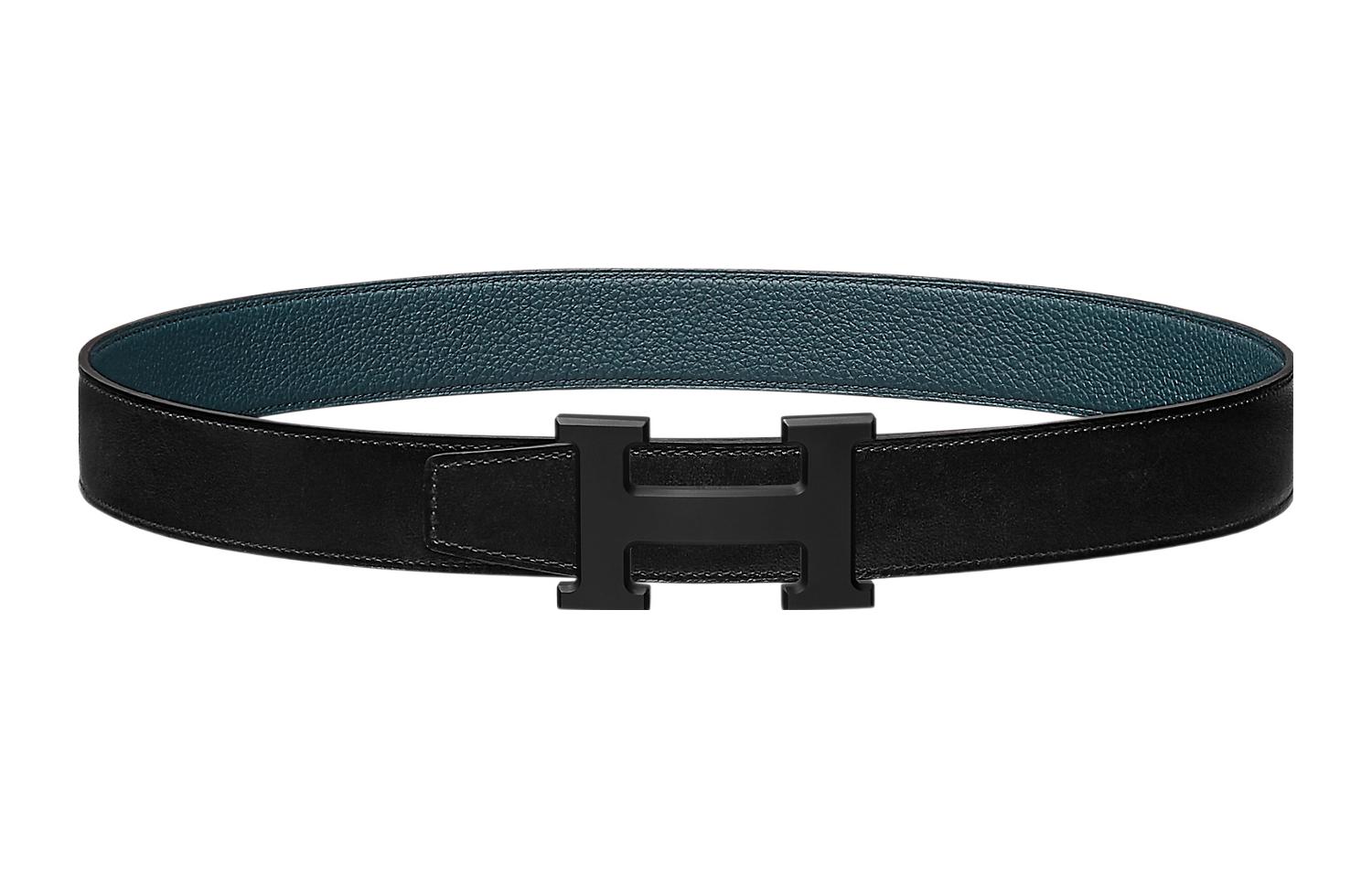 (Women) HERMES Black Buckle Togo Leather Reversible Belt for Women - Black 32cm Wide H080029CY89-H073967CAAD105 圖 2