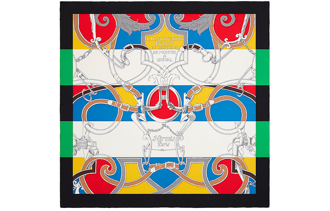 (Women) HERMES Black Green Silk Scarf - Versatile Design. H003685S-12 圖 2