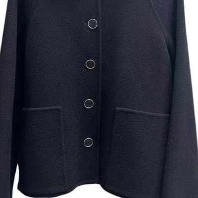 (Women) HERMES Black Solid Color Button-Up Long Sleeve Jacket H4E0102DA0236 Purchase (Women) HERMES Black Solid Color Button-Up Long Sleeve Jacket H4E0102DA0236