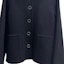 Purchase (Women) HERMES Black Solid Color Button-Up Long Sleeve Jacket H4E0102DA0236
