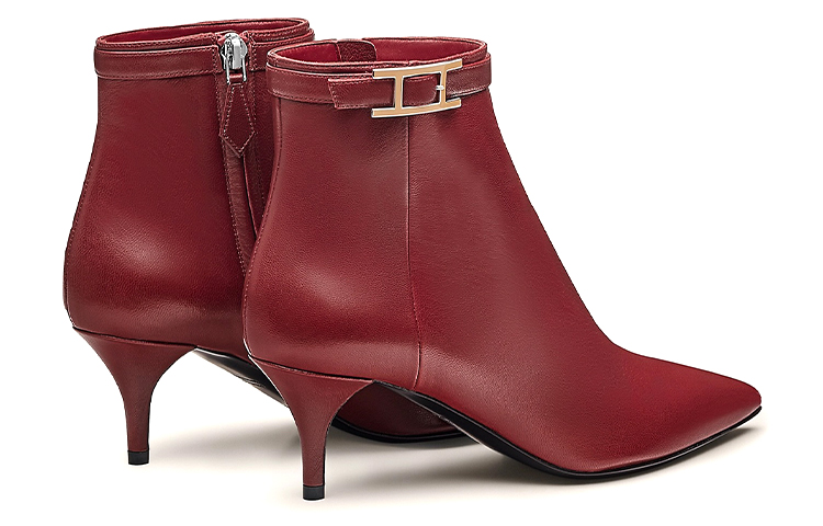 (W) HERMES Blanche Ankle Boot 'Sangria Red' 圖 4