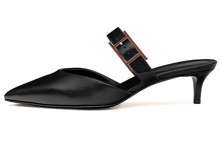 (Women) HERMES Blink 40 'Black Fashion Mule High Heel' H212149Z-02