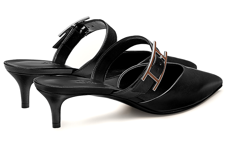Shop (W) 爱马仕黑色时尚高跟鞋Blink 40穆勒鞋 H212149Z-02