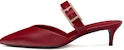 (W) HERMES Blink Mule Tumit Tinggi 'Sangria Red' H212150Z-04