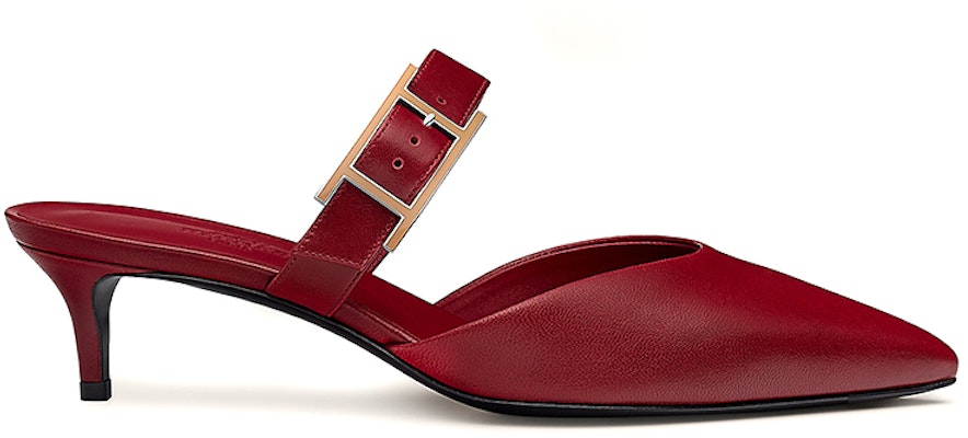 (Women) HERMES Blink Mule High Heels 'Sangria Red' H212150Z-04 Order (Women) HERMES Blink Mule High Heels 'Sangria Red' H212150Z-04