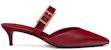 (W) HERMES Blink Mule Tumit Tinggi 'Sangria Red' H212150Z-04